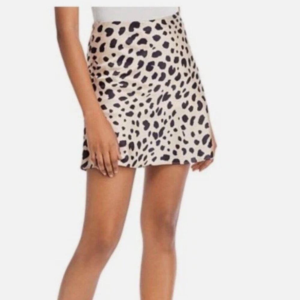 AQUA / LEOPARD MINI SKIRT / SIZE X SMALL